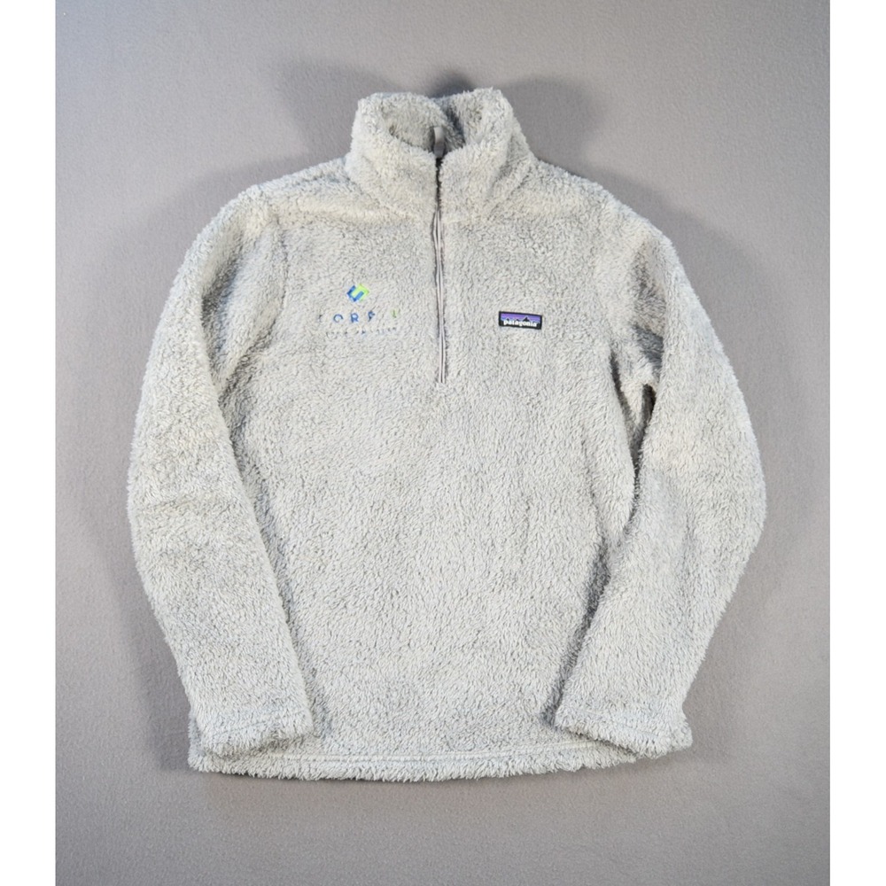 Patagonia Sweater Womens Large Grey Fleece Fuzzy Los Gatos 1/4 Zip Pullover